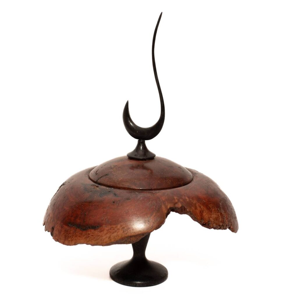 Artistic Wooden Vessel with a Natural Edge