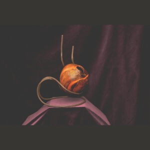 English Walnut Oval Sculpture with Stand