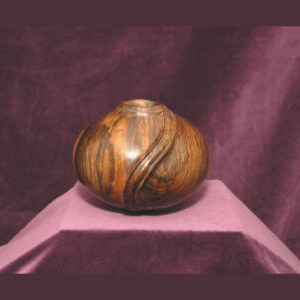 English Walnut Vessel with hand curving