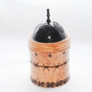 Maple Burl lidded jewel box decorative top